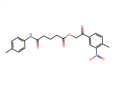 2-(4-Methyl-3-nitrophenyl)-2-oxoethyl 5-[(4-methylphenyl)amino]-5-oxopentanoate structure