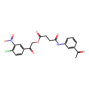 [2-(4-Chloro-3-nitrophenyl)-2-oxoethyl] 4-(3-acetylanilino)-4-oxobutanoate structure