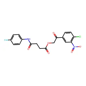 [2-(4-Chloro-3-nitrophenyl)-2-oxoethyl] 4-(4-fluoroanilino)-4-oxobutanoate structure