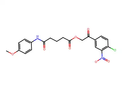 [2-(4-Chloro-3-nitrophenyl)-2-oxoethyl] 5-(4-methoxyanilino)-5-oxopentanoate structure