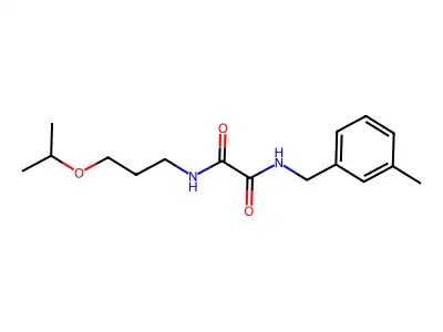 N'-[(3-methylphenyl)methyl]-N-(3-propan-2-yloxypropyl)oxamide structure