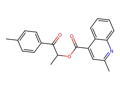 1-(4-Methylphenyl)-1-oxopropan-2-yl 2-methylquinoline-4-carboxylate structure