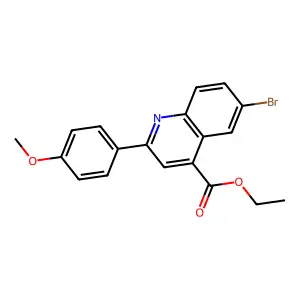 Ethyl 6-bromo-2-(4-methoxyphenyl)quinoline-4-carboxylate structure