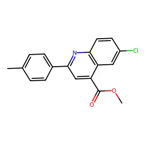 Methyl 6-chloro-2-(4-methylphenyl)-4-quinolinecarboxylate structure