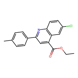 Ethyl 6-chloro-2-(4-methylphenyl)quinoline-4-carboxylate structure