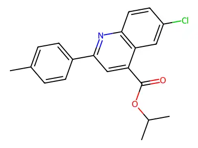 Isopropyl 6-chloro-2-(4-methylphenyl)-4-quinolinecarboxylate structure