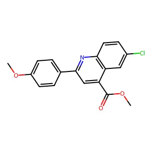 Methyl 6-chloro-2-(4-methoxyphenyl)quinoline-4-carboxylate structure