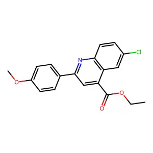 Ethyl 6-chloro-2-(4-methoxyphenyl)quinoline-4-carboxylate structure