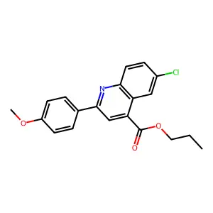 Propyl 6-chloro-2-(4-methoxyphenyl)quinoline-4-carboxylate structure