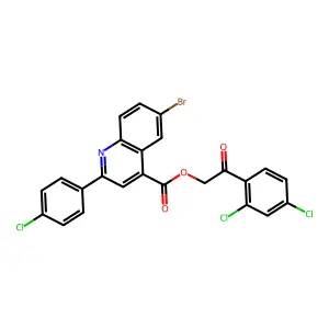 2-(2,4-Dichlorophenyl)-2-oxoethyl 6-BR-2-(4-chlorophenyl)-4-quinolinecarboxylate structure