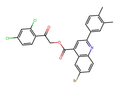2-(2,4-Dichloro-PH)-2-oxoethyl 6-BR-2-(3,4-dimethyl-PH)-4-quinolinecarboxylate structure