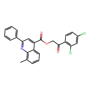 2-(2,4-Dichlorophenyl)-2-oxoethyl 8-methyl-2-phenyl-4-quinolinecarboxylate structure