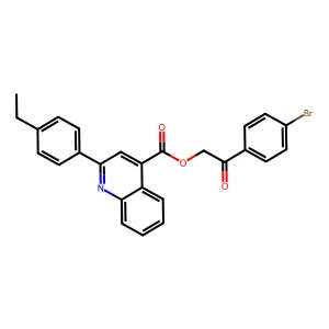 2-(4-Bromophenyl)-2-oxoethyl 2-(4-ethylphenyl)-4-quinolinecarboxylate structure