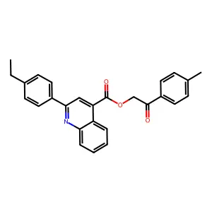 2-(4-Methylphenyl)-2-oxoethyl 2-(4-ethylphenyl)-4-quinolinecarboxylate structure