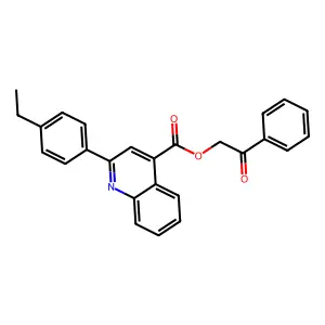 2-Oxo-2-phenylethyl 2-(4-ethylphenyl)-4-quinolinecarboxylate structure