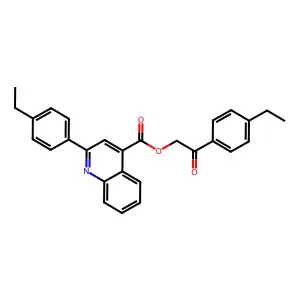 2-(4-Ethylphenyl)-2-oxoethyl 2-(4-ethylphenyl)-4-quinolinecarboxylate structure