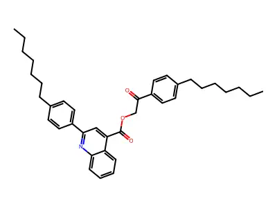 2-(4-Heptylphenyl)-2-oxoethyl 2-(4-heptylphenyl)quinoline-4-carboxylate structure