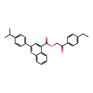 2-(4-Ethylphenyl)-2-oxoethyl 2-(4-isopropylphenyl)-4-quinolinecarboxylate structure