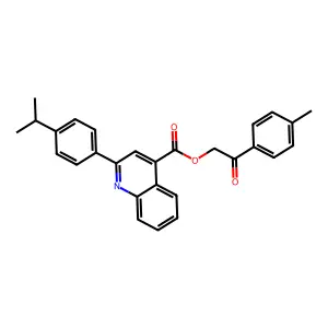 2-(4-Methylphenyl)-2-oxoethyl 2-(4-isopropylphenyl)-4-quinolinecarboxylate structure