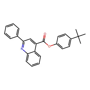 4-(1,1-Dimethylethyl)phenyl 2-phenyl-4-quinolinecarboxylate structure