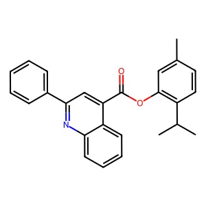 2-Isopropyl-5-methylphenyl 2-phenyl-4-quinolinecarboxylate structure