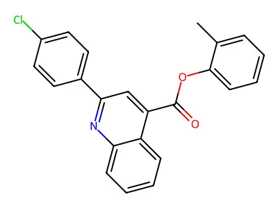 2-Methylphenyl 2-(4-chlorophenyl)-4-quinolinecarboxylate structure