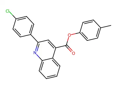 4-Methylphenyl 2-(4-chlorophenyl)quinoline-4-carboxylate structure