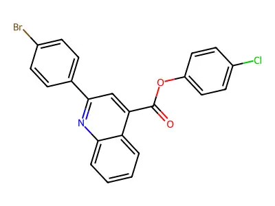 4-Chlorophenyl 2-(4-bromophenyl)-4-quinolinecarboxylate structure