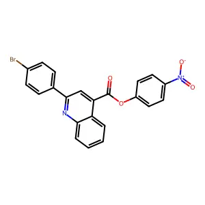 4-Nitrophenyl 2-(4-bromophenyl)quinoline-4-carboxylate structure