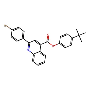 4-Tert-butylphenyl 2-(4-bromophenyl)-4-quinolinecarboxylate structure