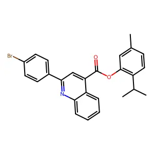 2-Isopropyl-5-methylphenyl 2-(4-bromophenyl)-4-quinolinecarboxylate structure