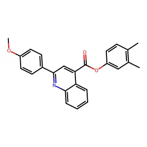 3,4-Dimethylphenyl 2-(4-methoxyphenyl)quinoline-4-carboxylate structure