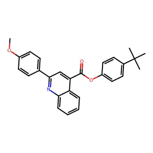 4-Tert-butylphenyl 2-(4-methoxyphenyl)-4-quinolinecarboxylate structure