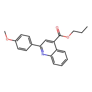 Propyl 2-(4-methoxyphenyl)quinoline-4-carboxylate structure