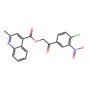 2-(4-Chloro-3-nitrophenyl)-2-oxoethyl 2-methylquinoline-4-carboxylate structure