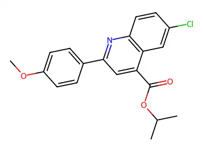 Propan-2-yl 6-chloro-2-(4-methoxyphenyl)quinoline-4-carboxylate structure