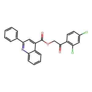 2-(2,4-Dichlorophenyl)-2-oxoethyl 2-phenyl-4-quinolinecarboxylate structure