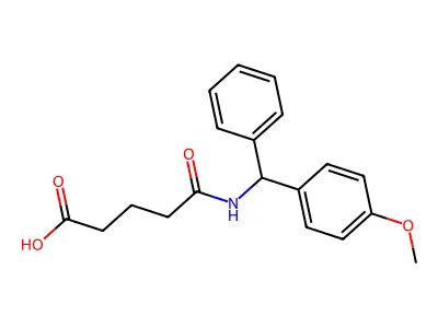 4-{N-[(4-methoxyphenyl)phenylmethyl]carbamoyl}butanoic acid structure