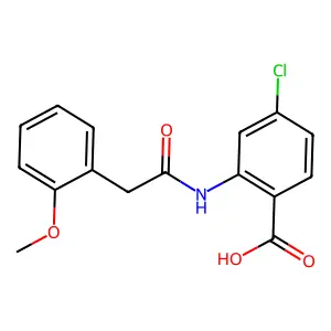 4-Chloro-2-{[(2-methoxyphenyl)acetyl]amino}benzoic acid structure