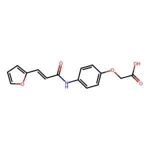 (E)-2-(4-(3-(furan-2-yl)acrylamido)phenoxy)acetic acid structure