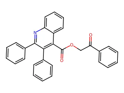 Phenacyl 2,3-diphenylquinoline-4-carboxylate structure