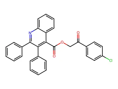 2-(4-Chlorophenyl)-2-oxoethyl 2,3-diphenyl-4-quinolinecarboxylate structure