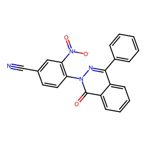 3-nitro-4-(1-oxo-4-phenylphthalazin-2(1H)-yl)benzonitrile structure