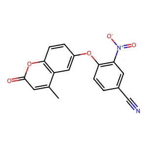 4-(4-Methyl-2-oxochromen-6-yl)oxy-3-nitrobenzonitrile structure
