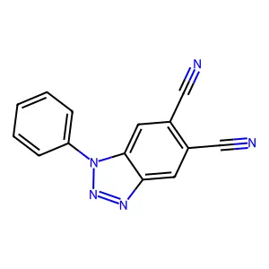 1-phenyl-1H-1,2,3-benzotriazole-5,6-dicarbonitrile structure