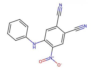 4-Anilino-5-nitrobenzene-1,2-dicarbonitrile structure