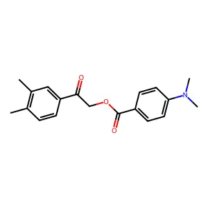 2-(3,4-Dimethylphenyl)-2-oxoethyl 4-(dimethylamino)benzoate structure