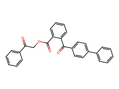 Phenacyl 2-(4-phenylbenzoyl)benzoate structure