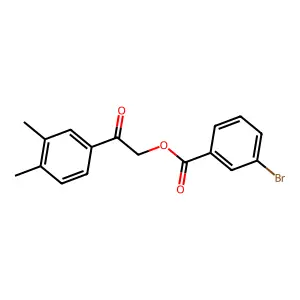 2-(3,4-Dimethylphenyl)-2-oxoethyl 3-bromobenzoate structure