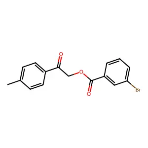 2-(4-Methylphenyl)-2-oxoethyl 3-bromobenzoate structure